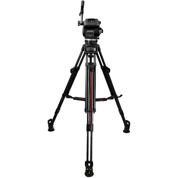 Cartoni Focus 22 Tripod System with 2-Stage Carbon Fiber Legs, Mid-Level Spreader, and Bag