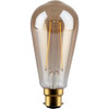 LED Squirrel Cage ST64 2W (21W eq.) BC 2700K 220-240V Gold