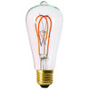 LED Edison Filament Loops 4W 240lm E27 ST64 Clear Dimmable