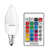 LED Candle 4.5W (25W) E14 2700K and RGB Opal Dimmable Remote Control