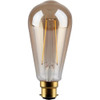 LED Squirrel Cage ST64 4W (34W eq.) BC 2700K 220-240V Gold Dimmable