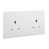 BG Nexus Moulded White Square Edge 13A 2 Gang Unswitched Socket