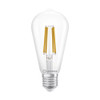 Ultra Efficient LED ST64 Lamp 3.8W (60W eqv.) E27 3000K Clear Ledvance