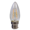 Knightsbridge LED Candle B35 2W BC Clear Warm White