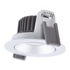 LED Tilting Spotlight 8W 3000K CRi90 36 Deg 68mm Cut Out Dimmable Silver