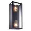 Decorative Boxed Up/Down Wall Lantern Black IP44 (no lamp included)