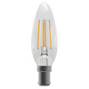 LED Filament Candle 3.3W (40W eqv.) SBC Clear 4000K BEL