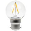 LED Filament Golf Ball 2W (15W eqv.) BC 2700K Clear Dimmable