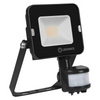 Symmetrical Black LED Value Floodlight 50W 4500lm Warm White IP65 with Sensor