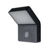 Dark Grey LED Endura Wall Wide with Sensor 12W 900lm 3000K IP44