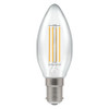 LED A CLass Filament Candle 2.2W (40W eq.) B15d Clear 3000K Crompton