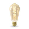 LED Spiral Filament Lamp 3.8W E27 ST64 Gold 2100K Dimmable