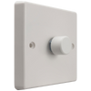 Rotary LED Dimmer 2-Way Push On/Off 0-120W (1 Gang)-Satin