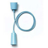 Hulger Plumen Drop Cap Pendant Lampholder E27 in Pastel Blue