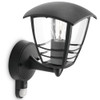 Creek Up Wall Lantern Black 230V (bulb not included, max. 60W) with PIR