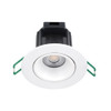 Integrated LED Aluminium IP44 Tilting Downlight White 9W 740lm 2700K 40Deg