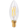 Girard Sudron LED Filament Smooth Flame Candle 4W E14 Clear Very Warm White Dimmable