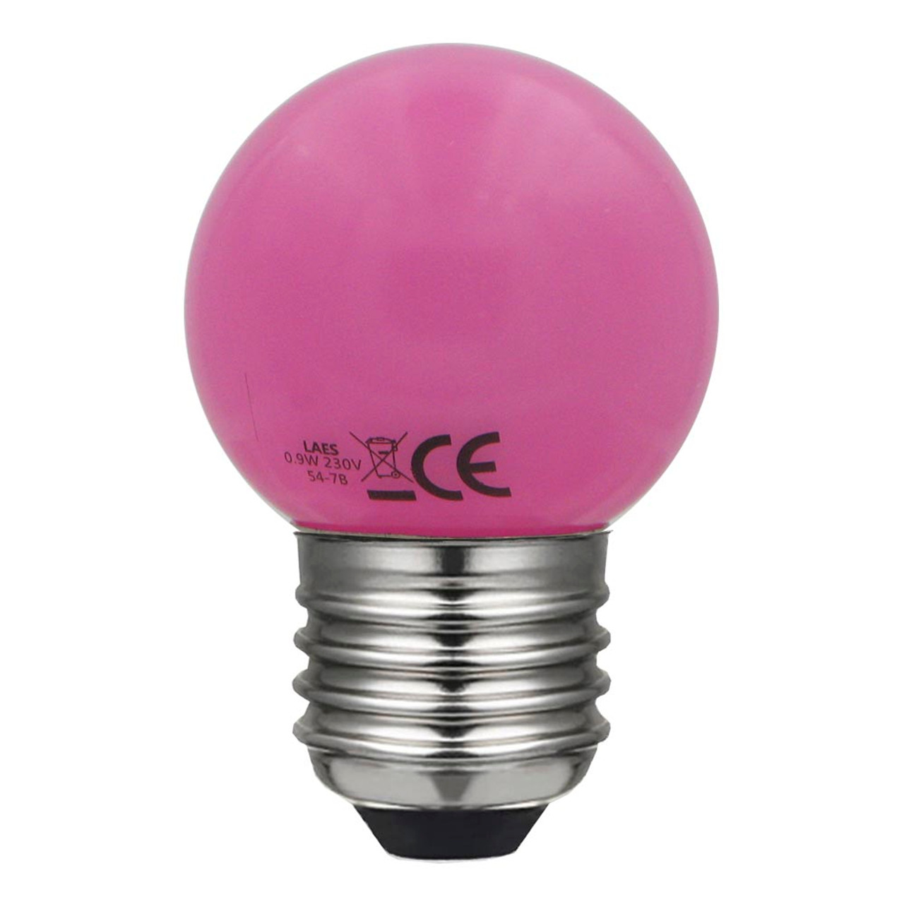 LED Round 45mm ES 0.9W 220-240V Pink Laes