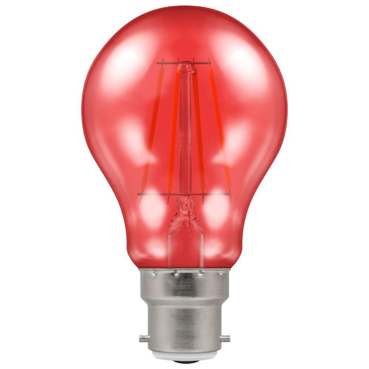 LED Filament Harlequin GLS 4.5W 240V BC Red