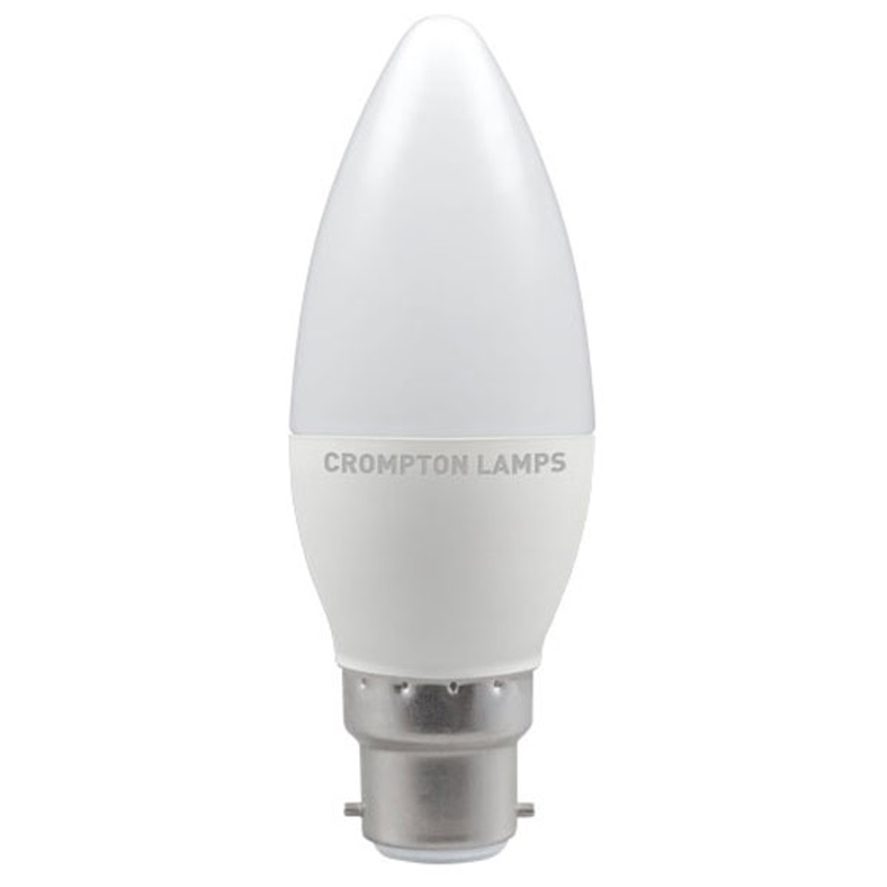 Crompton LED Candle Thermal Plastic 5.5W B22d Cool White Opal