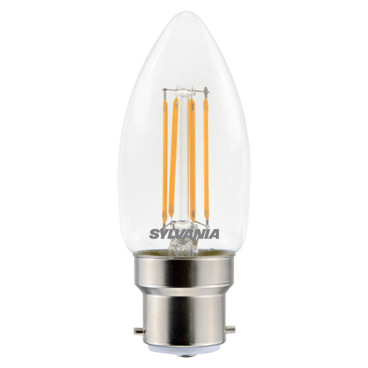 Sylvania Retro LED Candle 4.5W (40W eq.) BC Clear Very Warm White