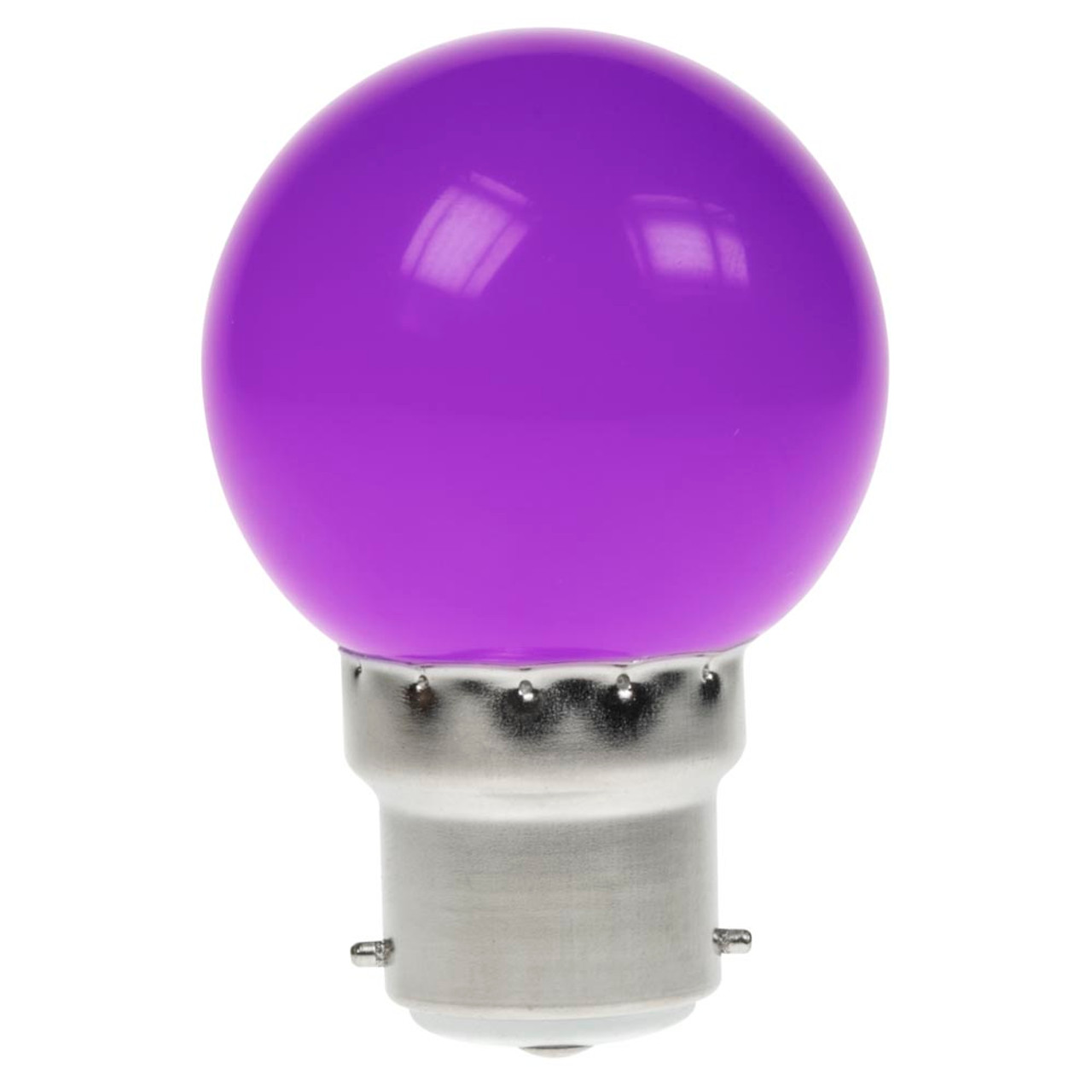 LED 45mm Round 1.5W B22d Purple
