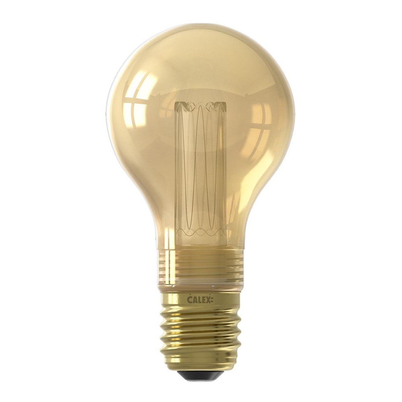LED Glassfiber A60 GLS 2.3W ES Gold 1800K Dimmable Calex