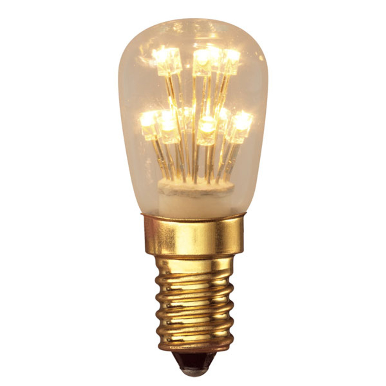 LED Squirrel Cage Pilot 1W E14 T26 Clear 26x58mm