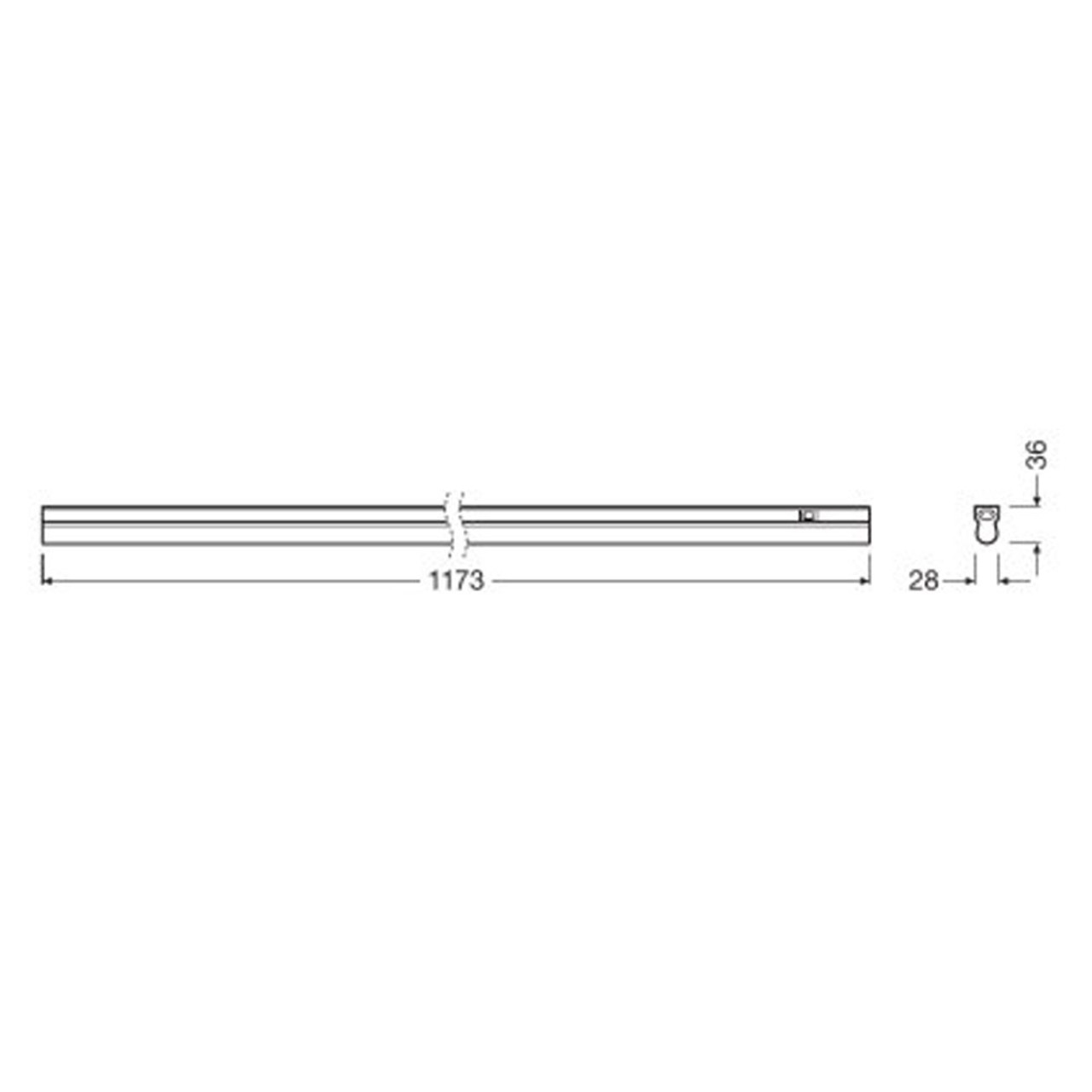 Ledvance Linear LED Switched 17W Batten 1473mm Cool White IP20