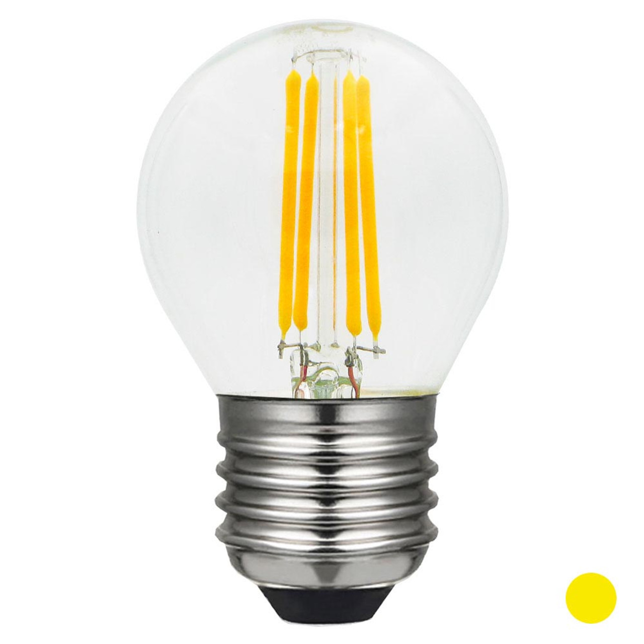 LED Filament Round 45mm ES 4W 220-240V Yellow Dimmable Laes