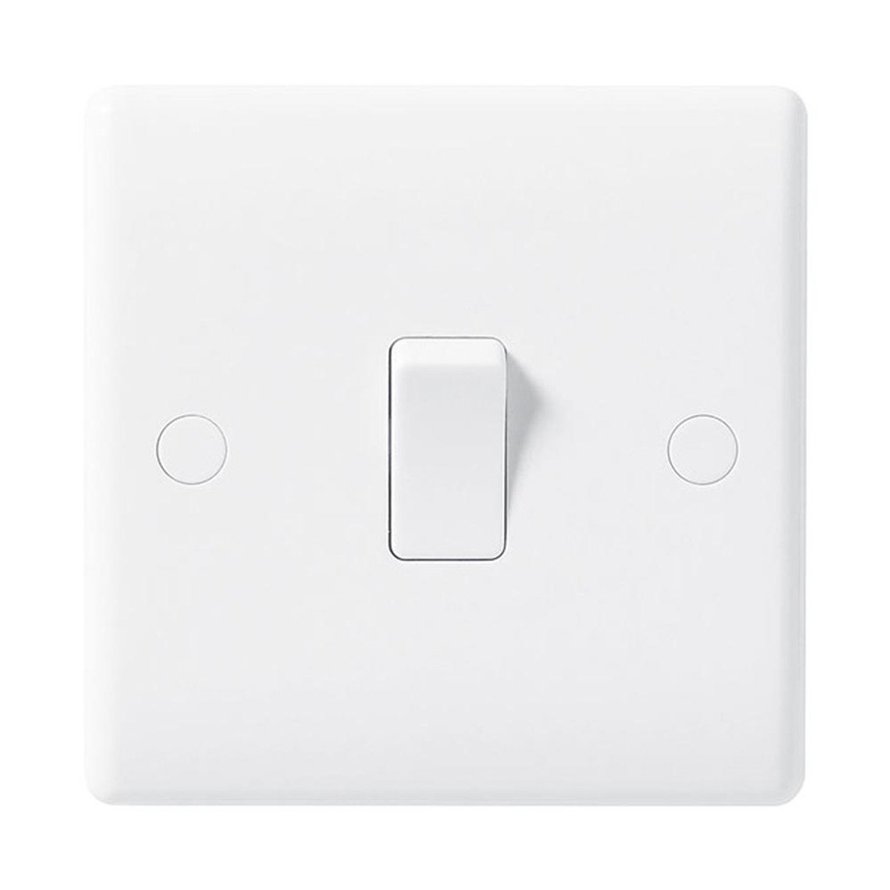 BG Nexus Moulded White Round Edge 10A 1 Gang 2 Way Switch