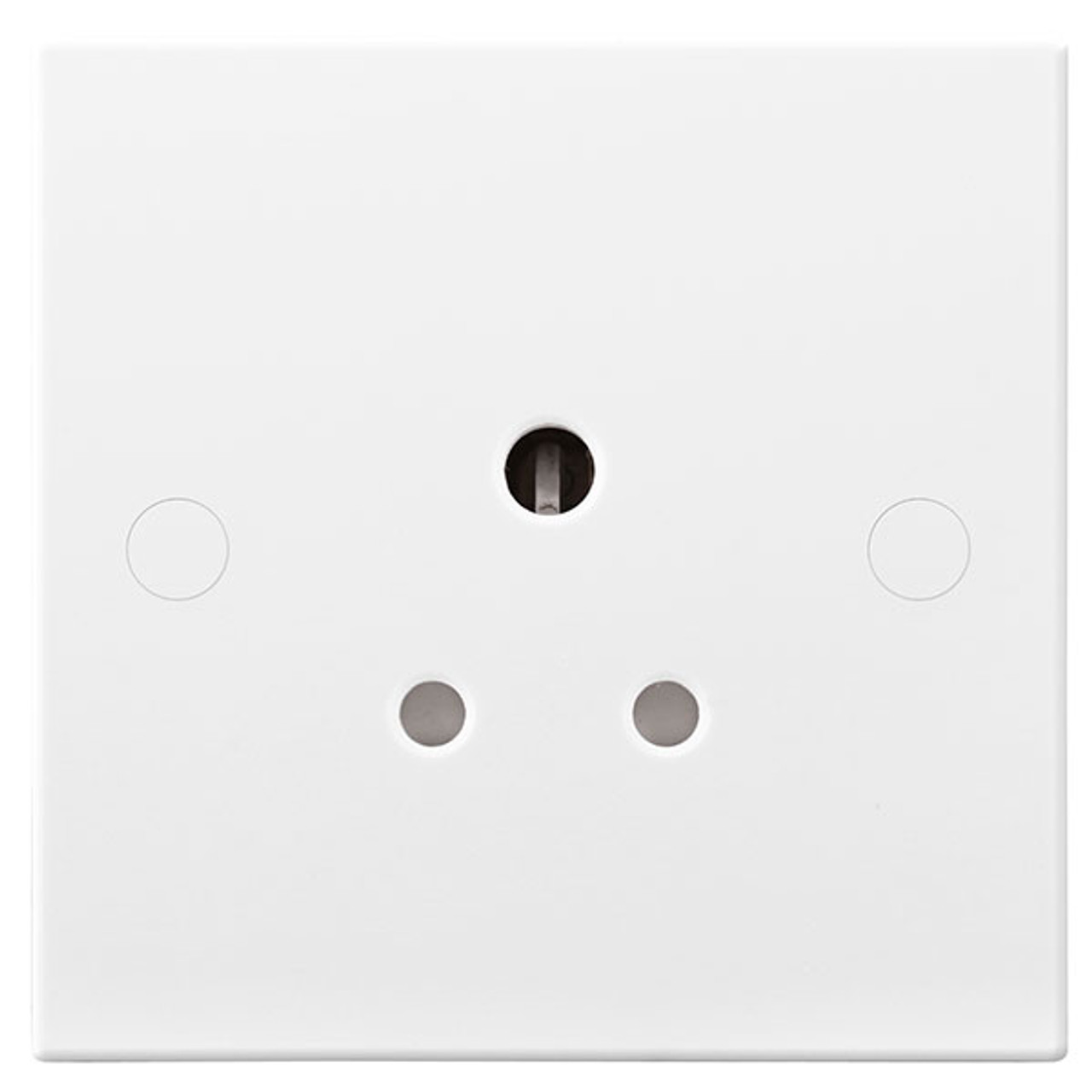 BG Nexus 929 Moulded White Square Edge 5A - 1 gang, unswitched socket, round pin