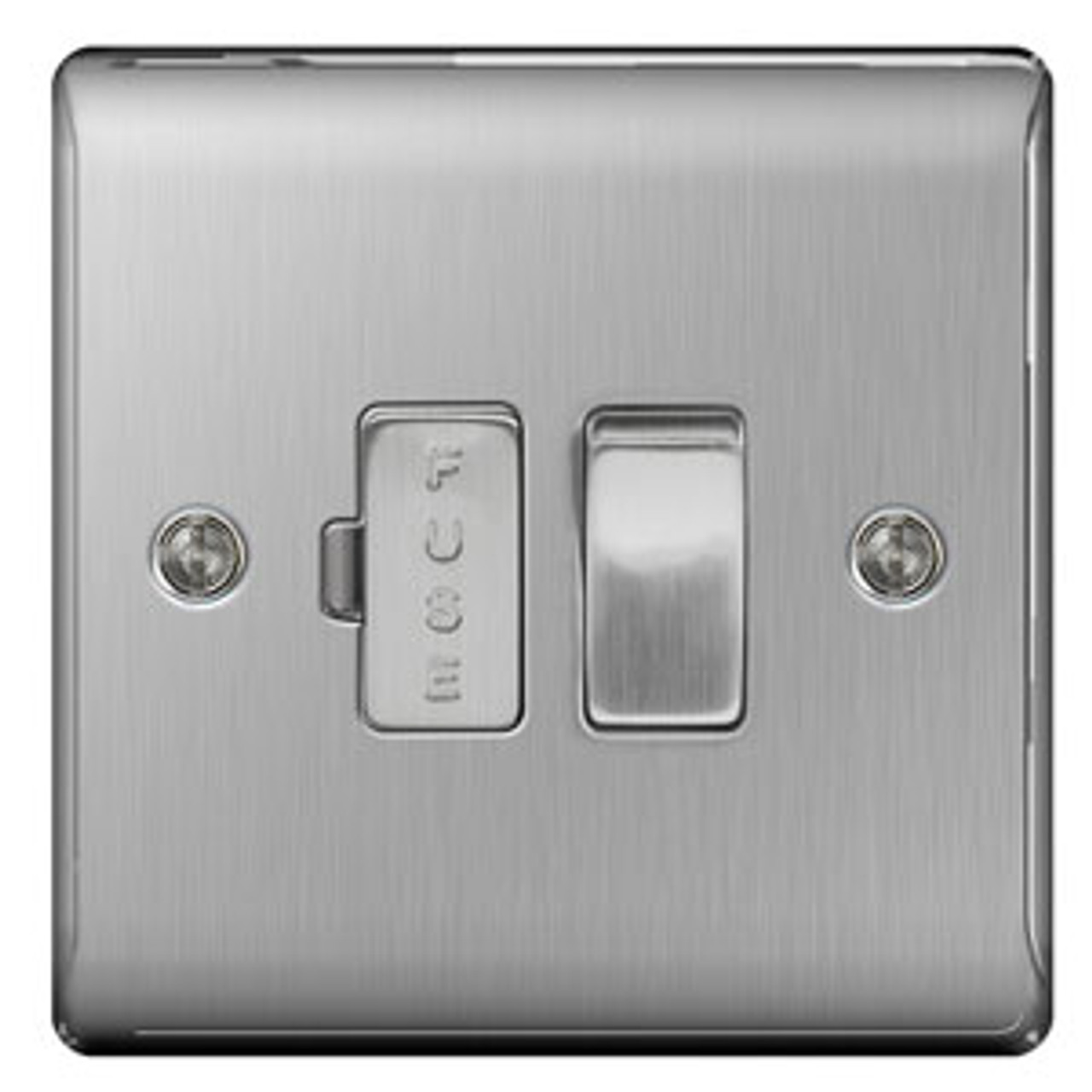 BG Brushed Steel Fused Connection Unit Switched 13A
