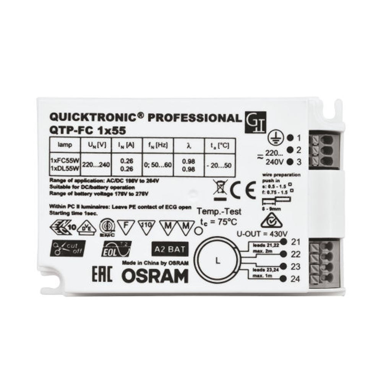 Osram Quicktronic QTP-FC 1X55