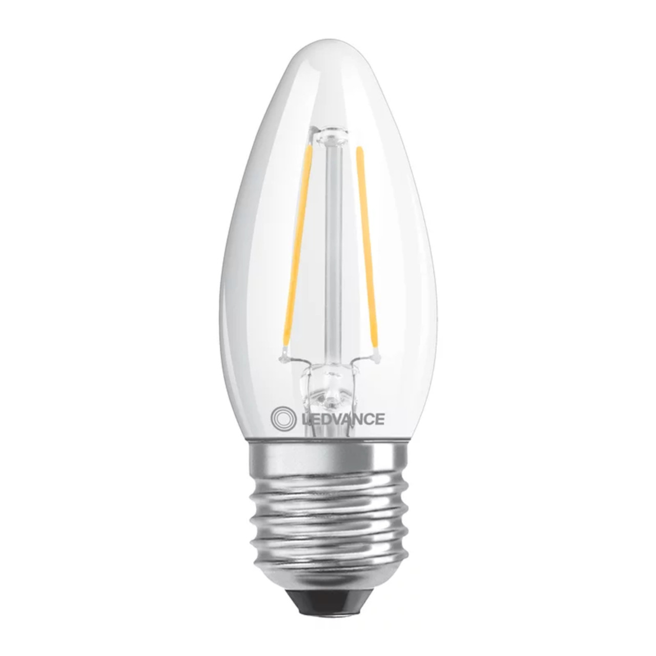 LED Filament Candle 4.8W (40W eqv.) E27 2700K Clear Dimmable Ledvance