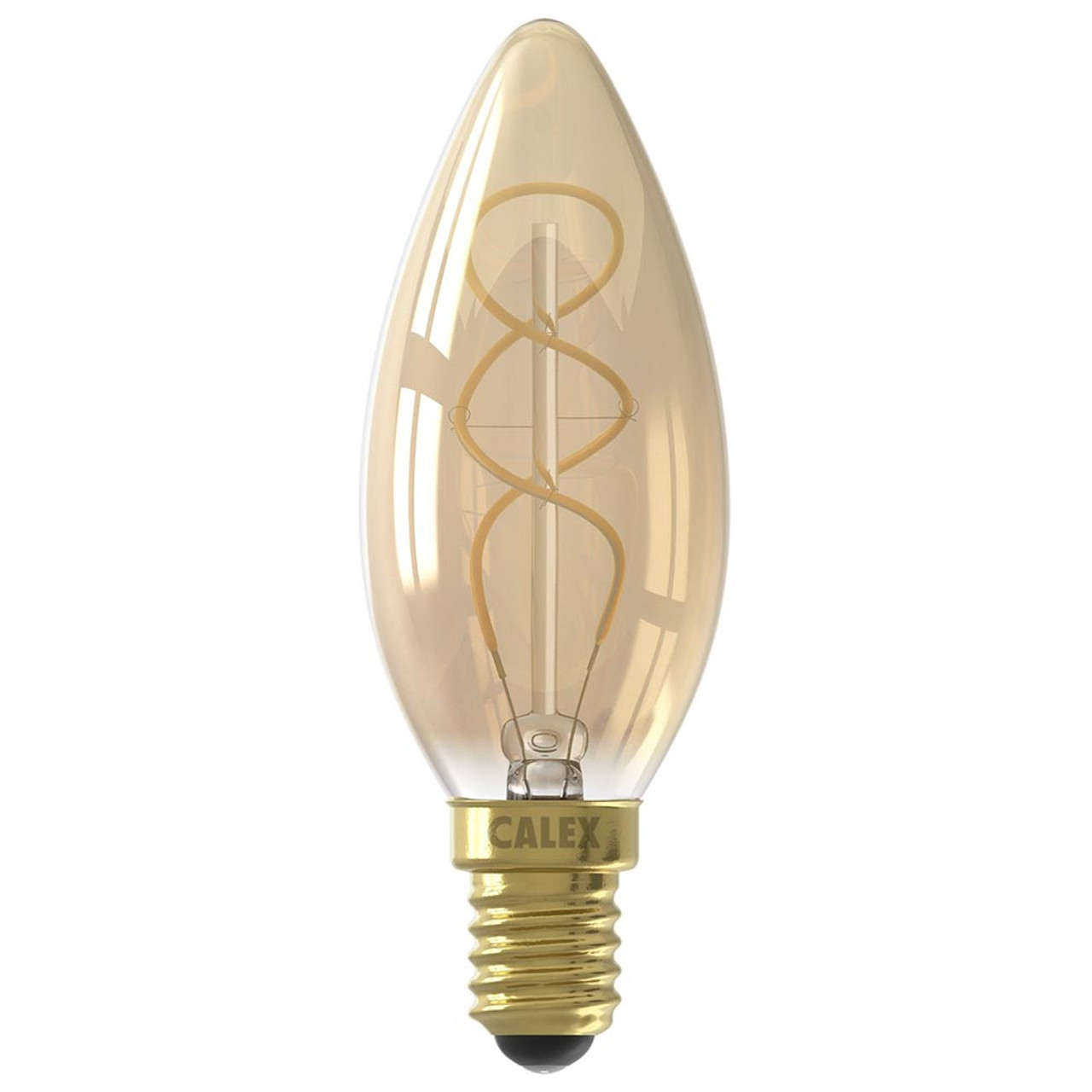 Calex LED Filament Candle 2.5W (15W eqv.) E14 Gold 2100K Dimmable