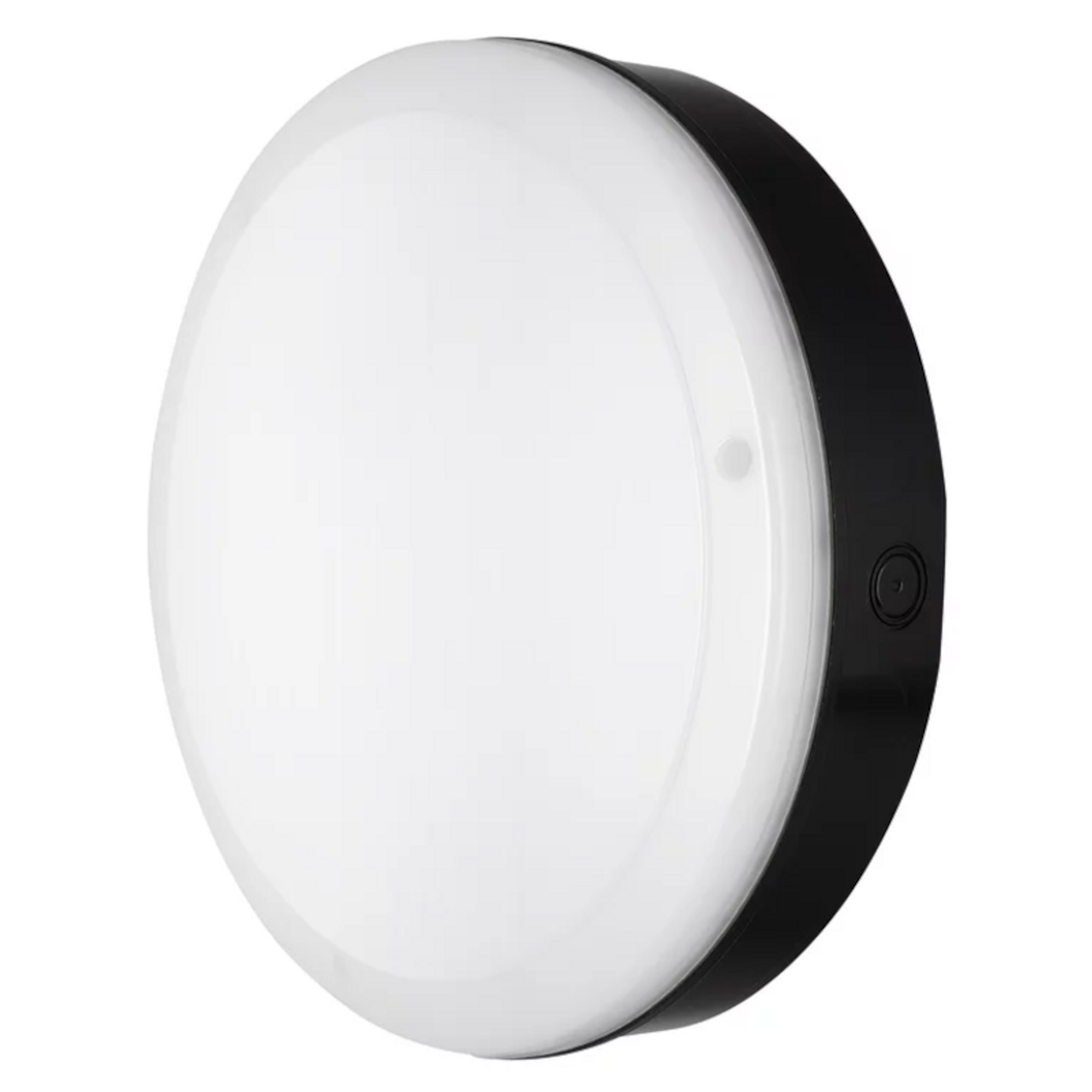 10W LED Surface Mounted 250mm Bulkhead Warm White IP65 in Black Emergency