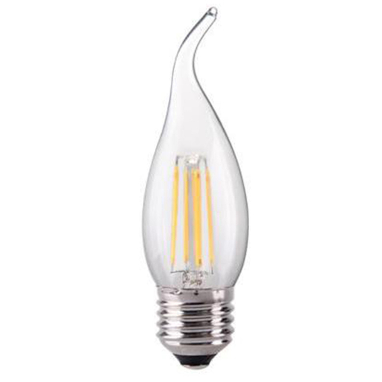 LED Bent Tipped Candle 2W (20W eqv.) ES 2700K 220-240V Clear Kosnic