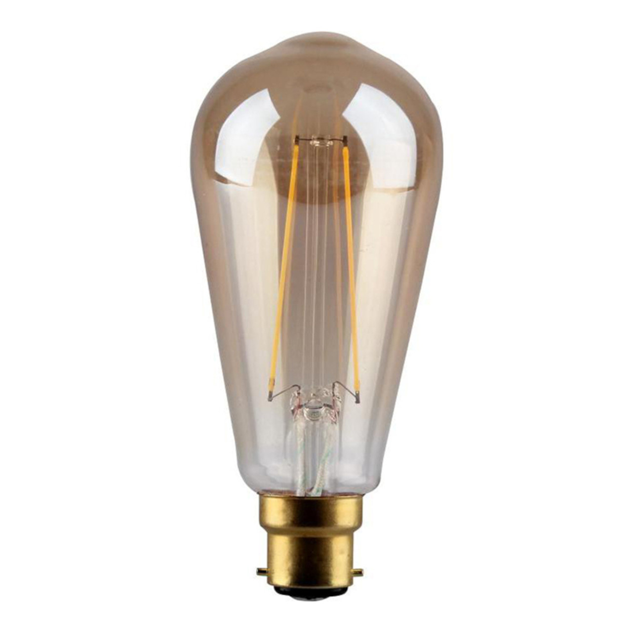 LED Squirrel Cage ST64 4W (35W eqv.) BC 2500K 220-240V Gold