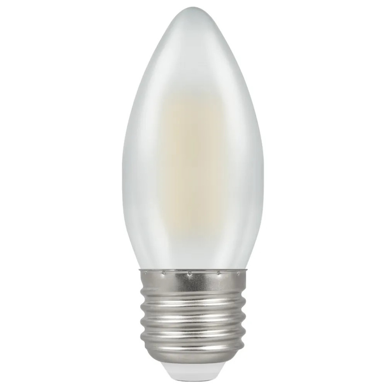 LED Filament Candle 5W (40W eqv.) E27 4000K Opal Dimmable Crompton