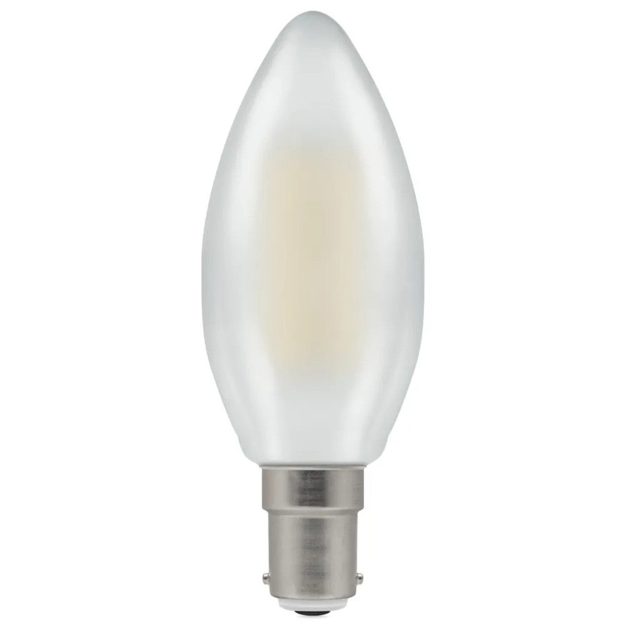 LED Filament Candle 4.2W (40W eqv.) B15d 2700K Opal Crompton
