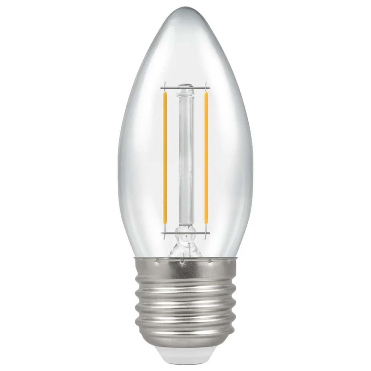 LED Filament Candle 2.5W (25W eqv.) E27 Clear 4000K Dimmable Crompton