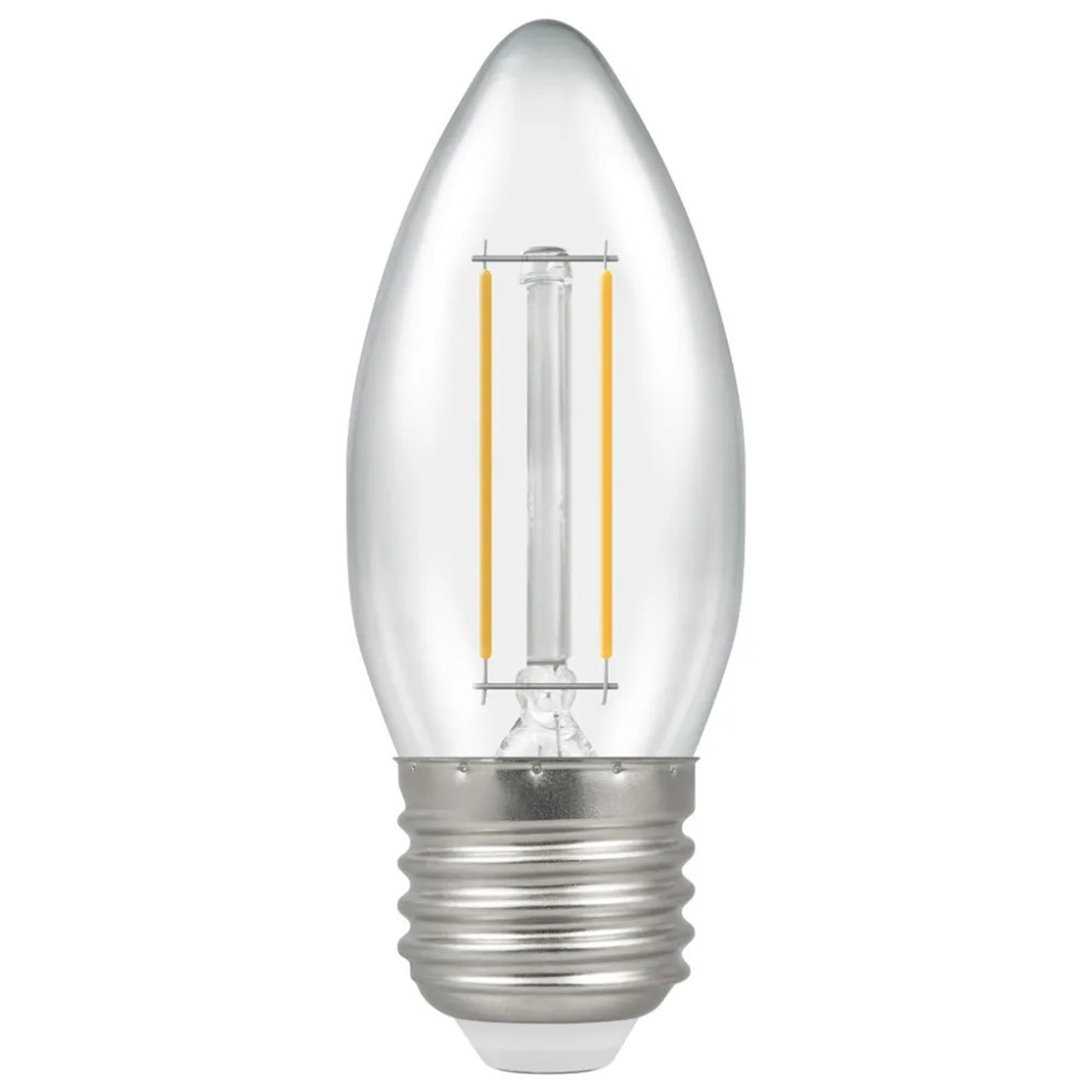 LED Filament Candle 2.5W (25W eqv.) E27 Clear 2700K Dimmable Crompton