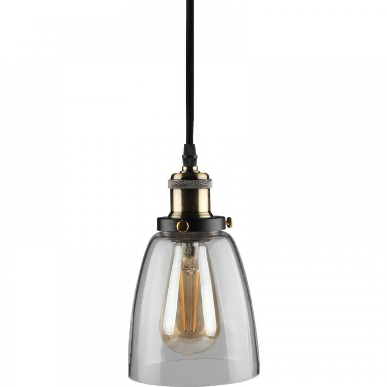 Tulip Cone-shaped Shade Pendant Fitting 220-240V E27 Clear (lamp is not included)