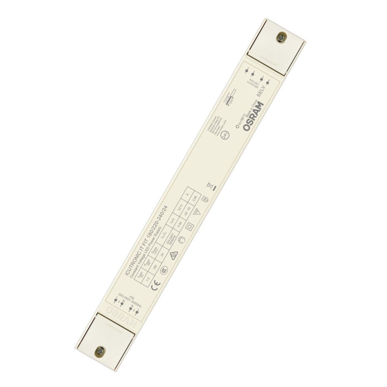 Constant Voltage LED Driver 180W 24V Icutronic Fit