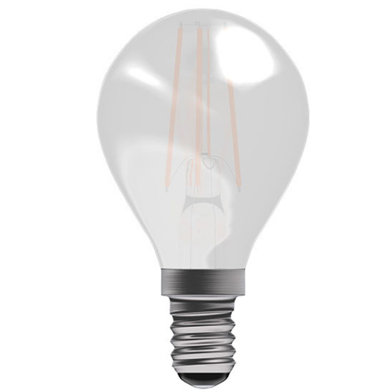 LED Filament 45mm Round 3.3W (40W eqv.) SES Opal 2700K Dimmable