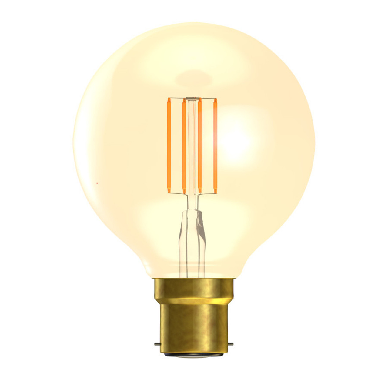 LED Vintage 80mm Globe 3.3W (35W eqv.) BC Gold 2200K Dimmable