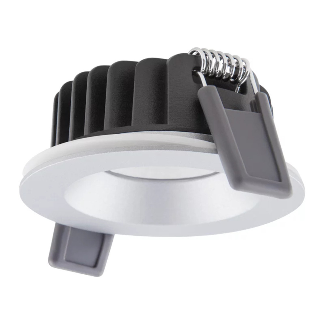 LED Recessed Spotlight 6W 3000K CRi90 36 Degrees IP65 in Silver Dim