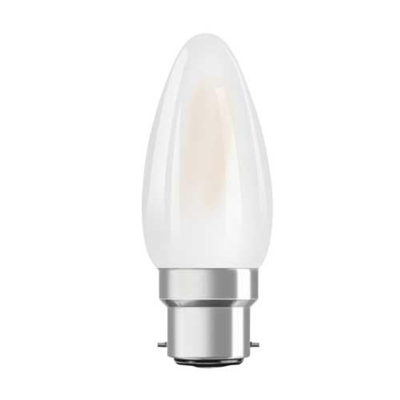 LED Filament Candle 4W (40W) B22d Very Warm White Opal