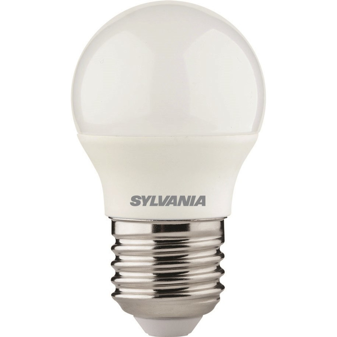 Sylvania LED 45mm Round 6.5W (60W) ES Opal Cool White